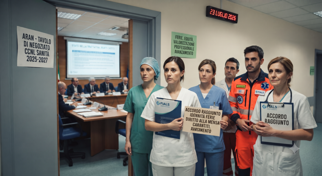 AumentiStipendiFIALS-1024x559 CCNL Sanità 2025-2027, FIALS: «Il confronto produce risultati, ma senza risorse adeguate e il diritto alla mensa il contratto non risponderà alle attese dei professionisti».