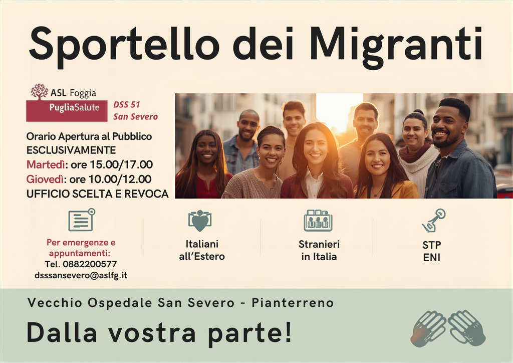 SportelloMigrantiSanSevero-1024x724 Dal Dire al Fare: accorciare le distanze nella cura. A San Severo nasce il primo "Sportello del Migrante" presso il Distretto Socio Sanitario.