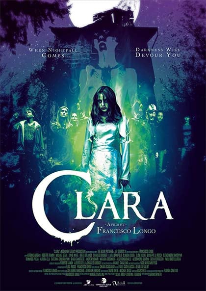 La locandina dell'ultimo horror, il film Clara, diretto da Francesco Longo.